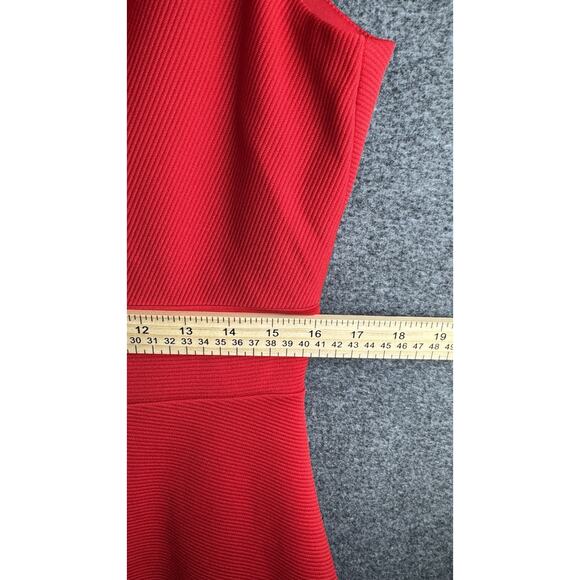 LIZ CLAIBORNE Women’s Red Sleeveless Midi Party Cocktail Dress Size 12 - Picture 7 of 10